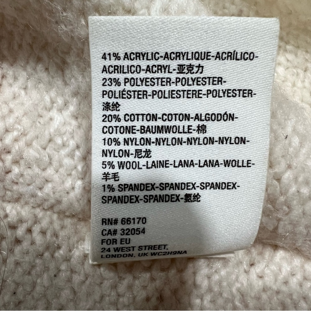 Anthropologie Maggie Tie Dye Cream Pink V-Neck Bell Sleeve Boxy Fit Sweater XS - Picture 7 of 7
